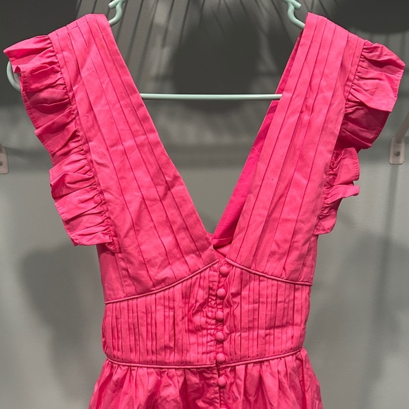 Pink Ruffled Maxi Dress - Picture 5 of 9